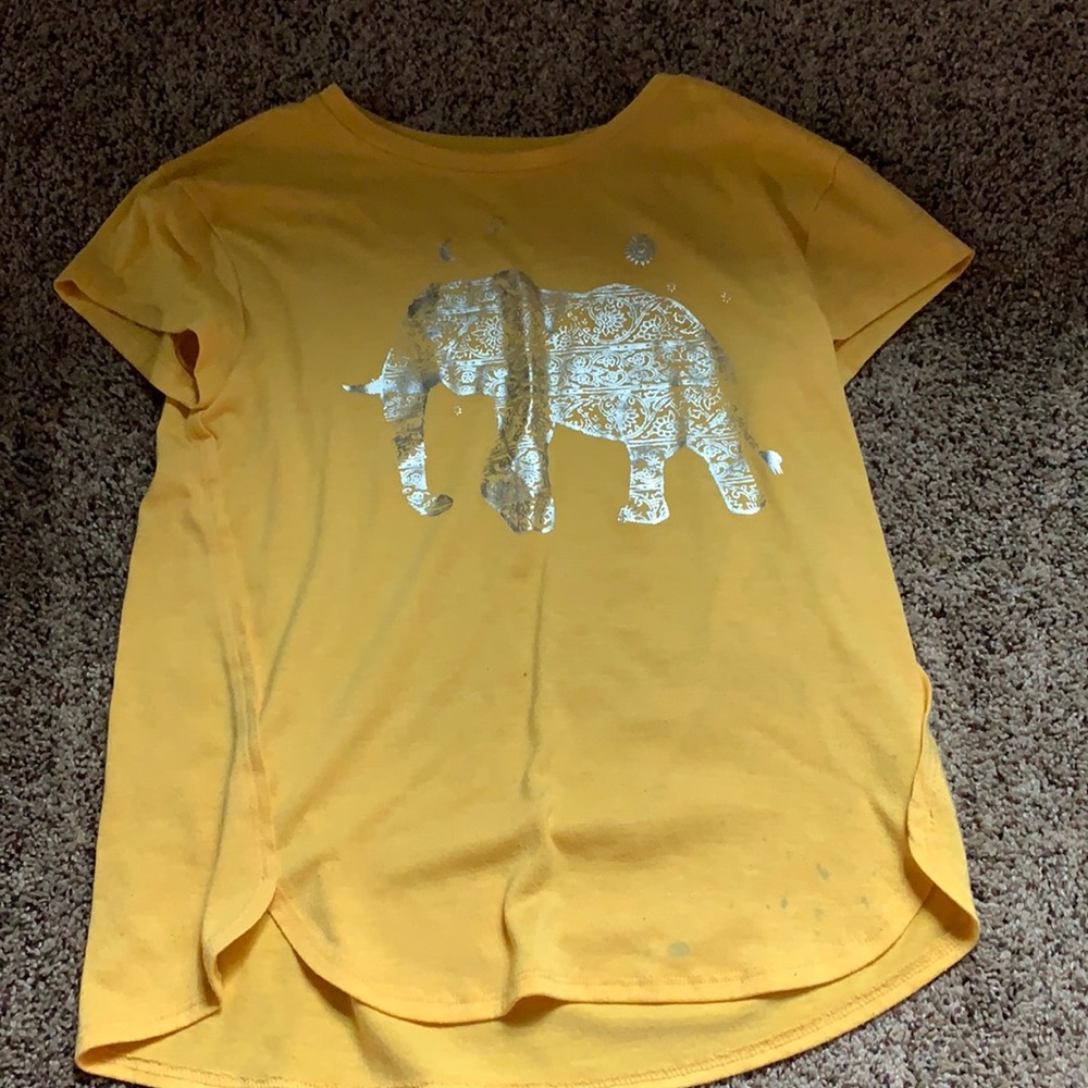 Yellow elephant shirt for girls
